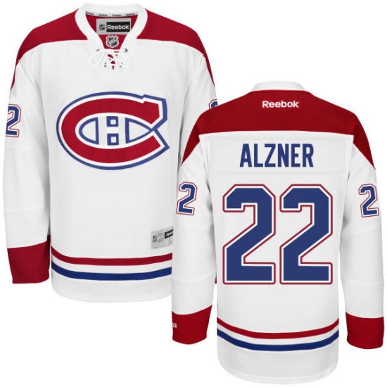 Women's Reebok Montreal Canadiens #22 Karl Alzner Authentic White Away NHL Jersey - Ujersey