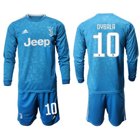 Juventus #10 Dybala Third Long Sleeves Soccer Club Jersey