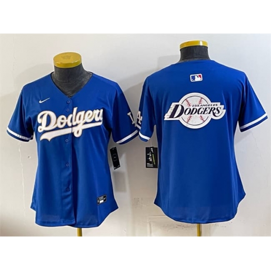 Youth Los Angeles Dodgers Team Big Logo Royal Limited Stitched Baseball Jersey - Ujersey
