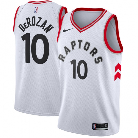 Women's Nike Toronto Raptors #10 DeMar DeRozan Authentic White NBA Jersey - Association Edition - Ujersey