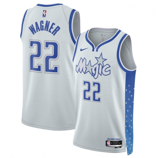 Men's Orlando Magic #22 Franz Wagner Silver 2025-26 City Edition Stitched Basketball Jersey - Ujersey