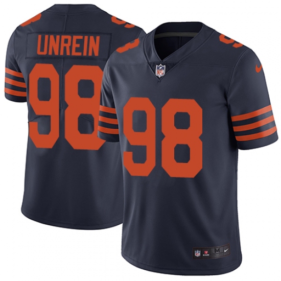 Youth Nike Chicago Bears #98 Mitch Unrein Navy Blue Alternate Vapor Untouchable Limited Player NFL Jersey - Ujersey