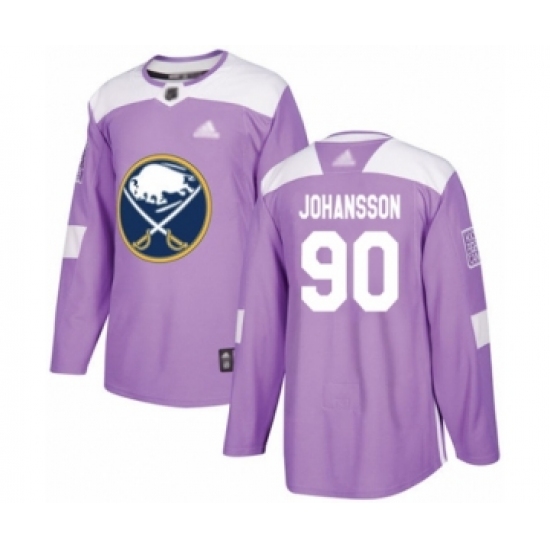 Youth Buffalo Sabres #90 Marcus Johansson Authentic Purple Fights Cancer Practice Hockey Jersey - Ujersey
