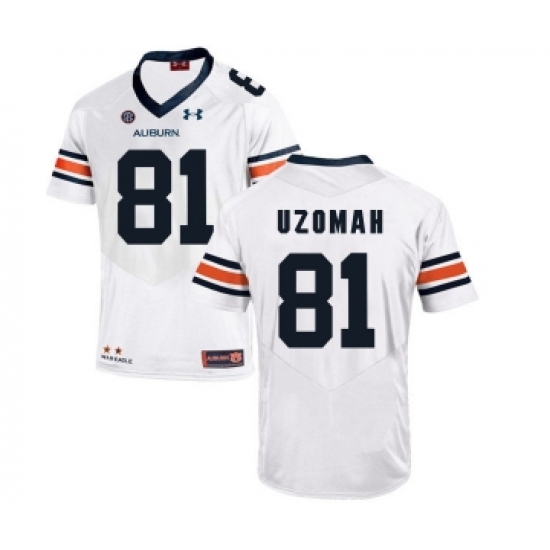 Auburn Tigers 81 C.J. UzoAuburn Tigers 81 C.J. Uzomah White College Football Jersey - Ujersey