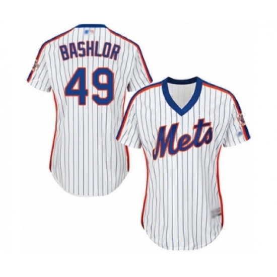 Women's New York Mets #49 Tyler Bashlor Authentic White Alternate Cool Base Baseball Player Jersey - Ujersey