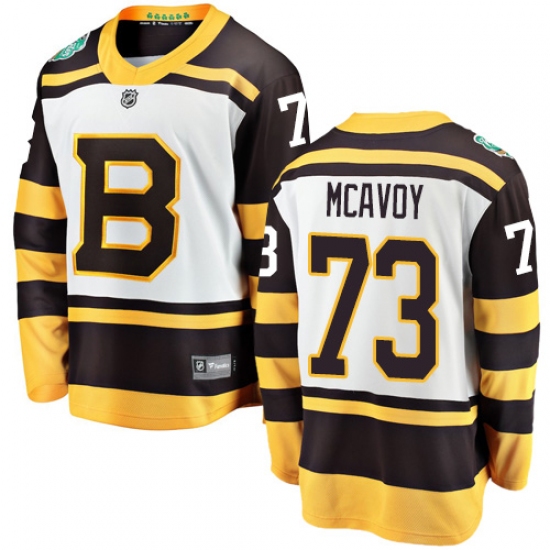 Youth Boston Bruins #73 Charlie McAvoy White 2019 Winter Classic Fanatics Branded Breakaway NHL Jersey - Ujersey