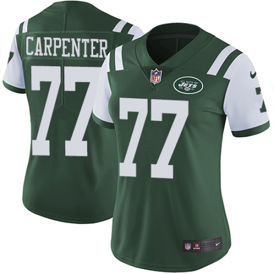 Women's Nike New York Jets #77 James Carpenter Elite Green Team Color NFL Jersey - Ujersey