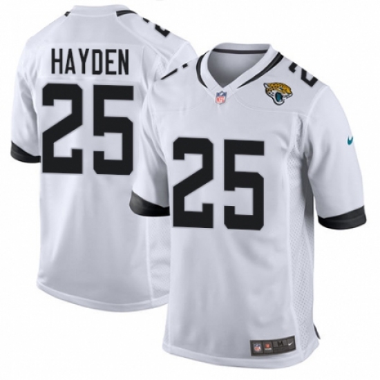 Men's Nike Jacksonville Jaguars #25 D.J. Hayden Game White NFL Jersey - Ujersey