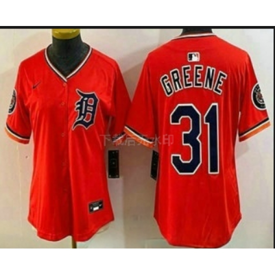 Women's Detroit Tigers #31 Riley Greene Orange Stadium Jersey - Ujersey