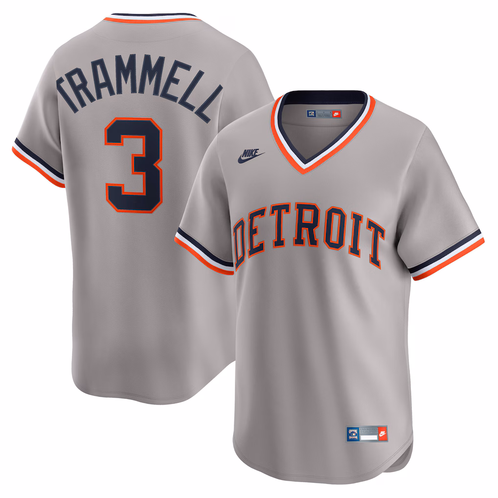 Men's Detroit Tigers Alan Trammell Nike Gray Cooperstown Collection Limited Jersey