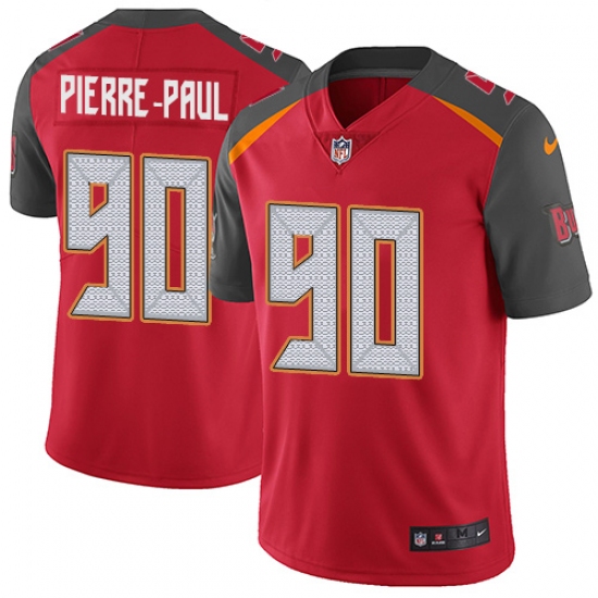 Men's Nike Tampa Bay Buccaneers #90 Jason Pierre-Paul Red Team Color Vapor Untouchable Limited Player NFL Jersey - Ujersey