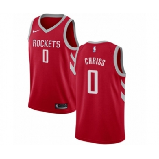 Men's Nike Houston Rockets #0 Marquese Chriss Swingman Red NBA Jersey - Icon Edition - Ujersey