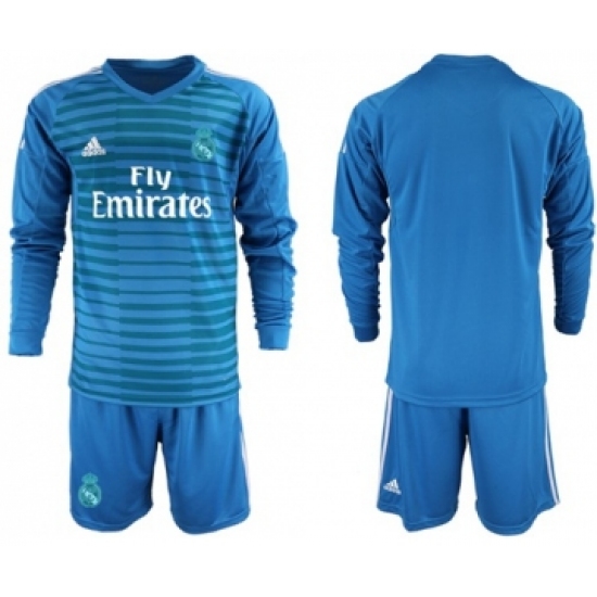 Atletico Madrid Blank Red Goalkeeper Long Sleeves Soccer Club Jersey