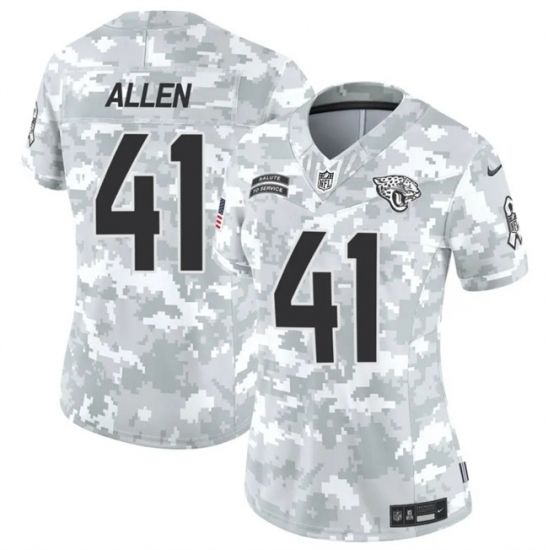 Women's Jacksonville Jaguars #41 Josh Hines-Allen 2024 F.U.S.E Arctic Camo Salute To Service Limited Stitched Football Jersey(Run Small) - Ujersey