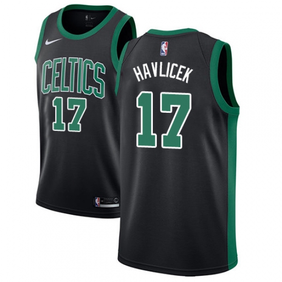 Men's Adidas Boston Celtics #17 John Havlicek Swingman Black NBA Jersey - Statement Edition - Ujersey