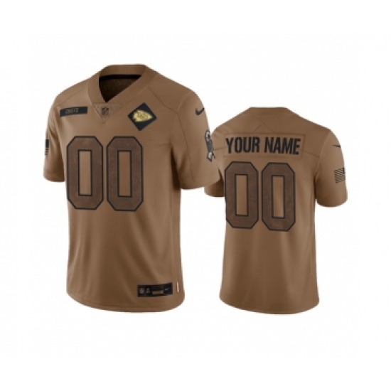 Men's Nike Kansas City Chiefs Active Player Custom 2023 Brown Salute To Service Limited Football Stitched Jersey - Ujersey