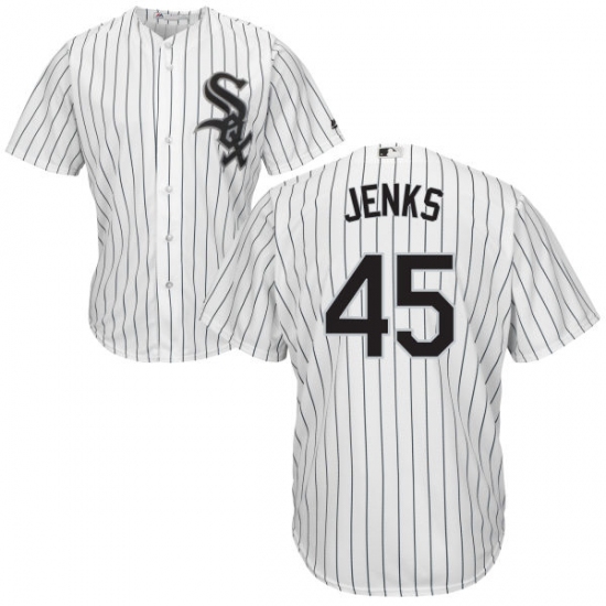 Youth Majestic Chicago White Sox #45 Bobby Jenks Authentic White Home Cool Base MLB Jersey - Ujersey