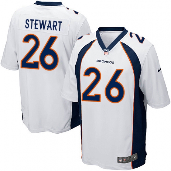 Men's Nike Denver Broncos #26 Darian Stewart Game White NFL Jersey - Ujersey