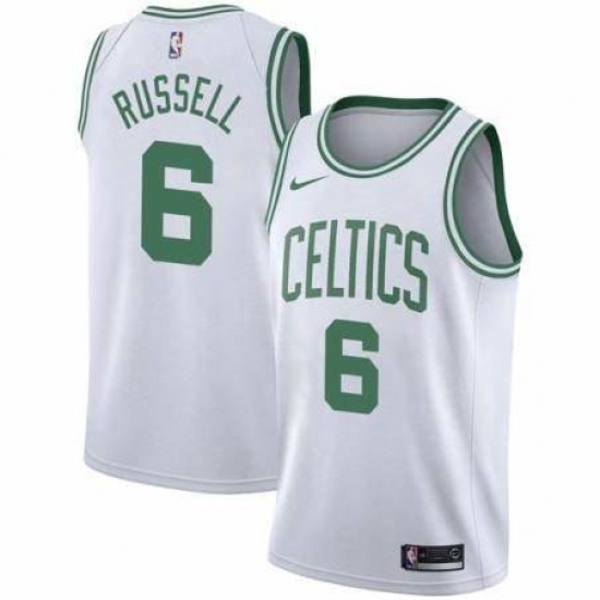 Men's Boston Celtics #6 Bill Russell White 2023 Association Edition Stitched Basketball Jersey - Ujersey