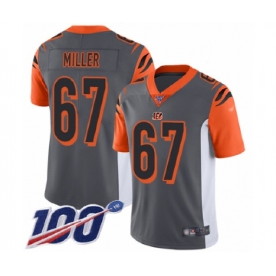 Men's Cincinnati Bengals #67 John Miller Limited Silver Inverted Legend 100th Season Football Jersey - Ujersey