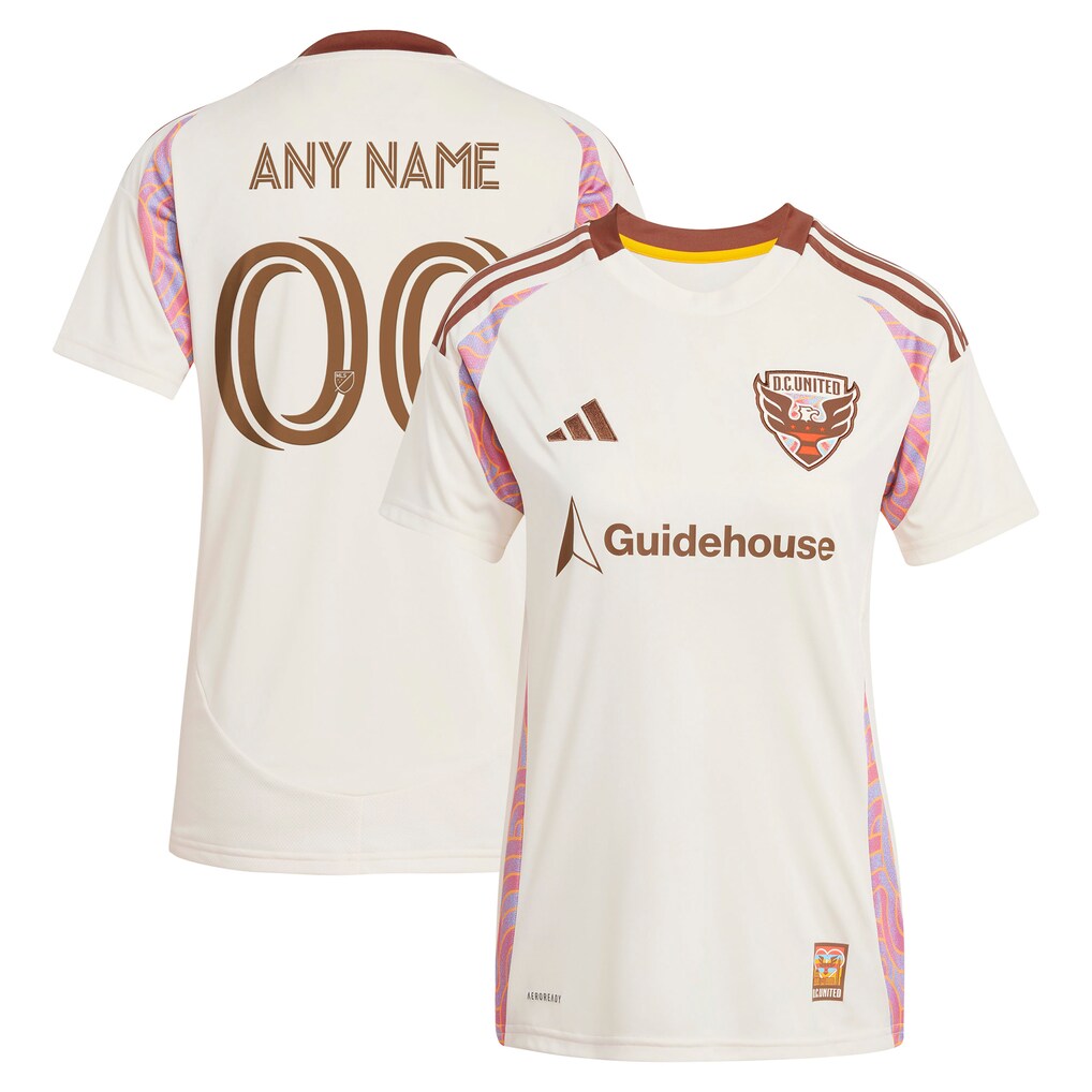 Women's D.C. United adidas Natural 2025 The Soul Kit Replica Custom Jersey - Ujersey