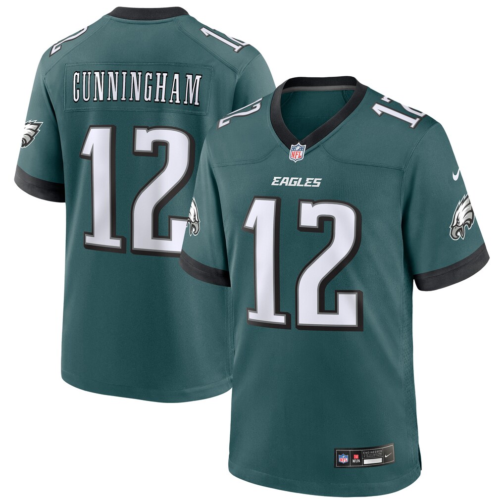 Men's Philadelphia Eagles Randall Cunningham Nike Midnight Green Team Retired Player Game Jersey - SUjersey01