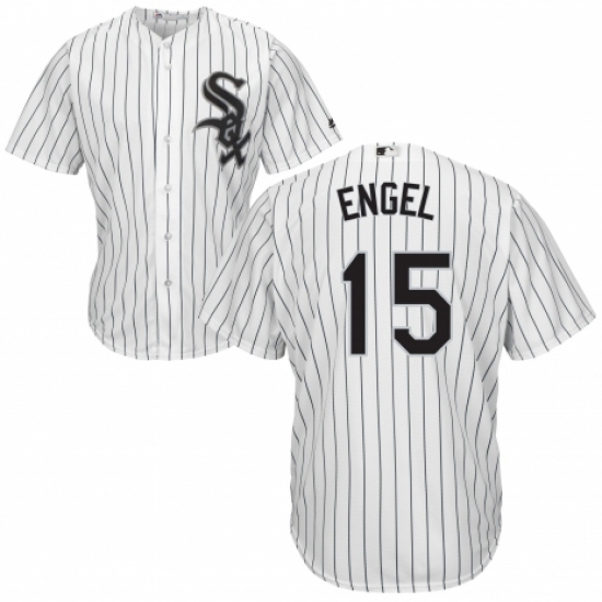 Men's Majestic Chicago White Sox #15 Adam Engel Replica White Home Cool Base MLB Jersey - Ujersey