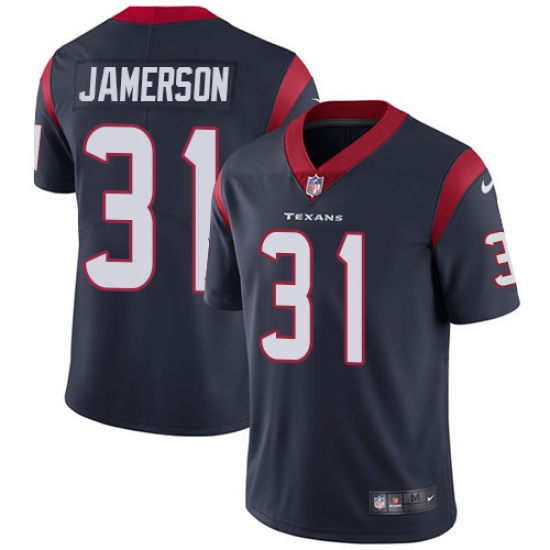 Men's Nike Houston Texans #31 Natrell Jamerson Navy Blue Team Color Vapor Untouchable Limited Player NFL Jersey - Ujersey