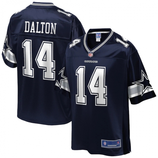 Youth Dallas Cowboys #14 Andy Dalton NFL Pro Line Navy Team Player Jersey.webp - Ujersey