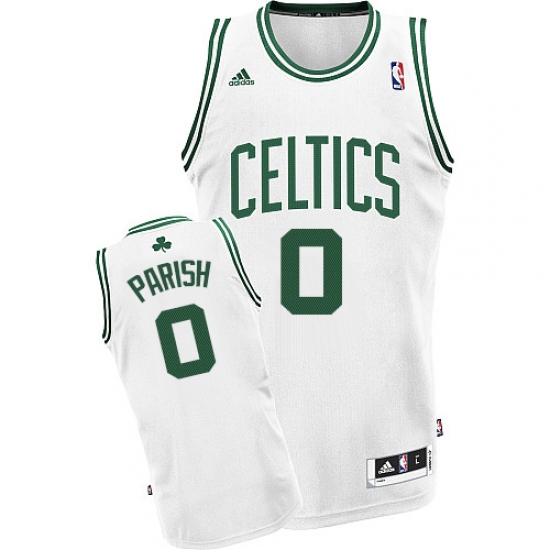 Men's Adidas Boston Celtics #0 Robert Parish Swingman White Home NBA Jersey