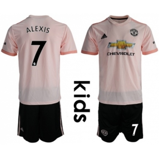 Manchester United #7 Alexis Away Kid Soccer Club Jersey