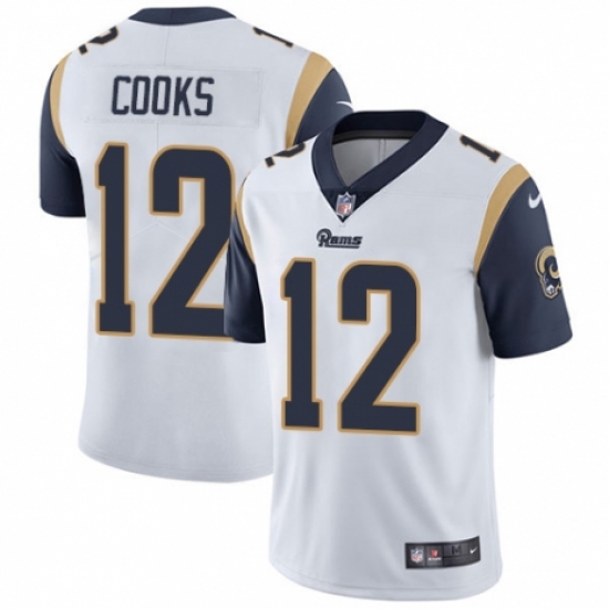 Youth Nike Los Angeles Rams #12 Brandin Cooks White Vapor Untouchable Limited Player NFL Jersey - Ujersey
