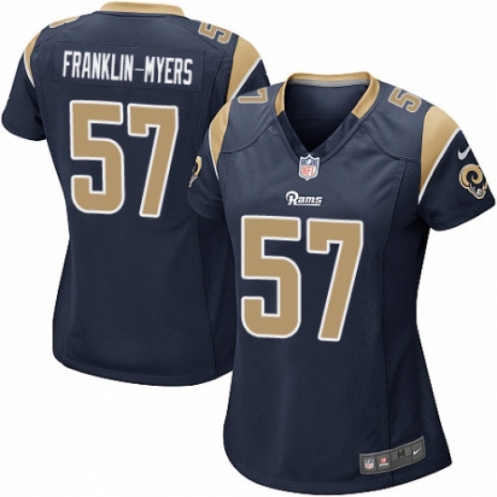 Women's Nike Los Angeles Rams #57 John Franklin-Myers Game Navy Blue Team Color NFL Jersey - Ujersey