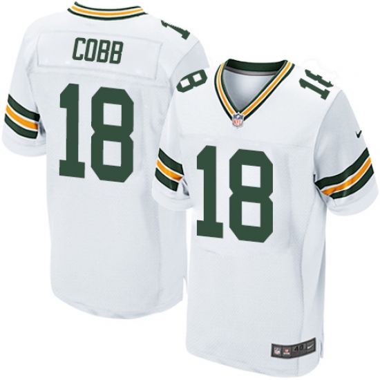 Men's Nike Green Bay Packers #18 Randall Cobb Elite White NFL Jersey - Ujersey