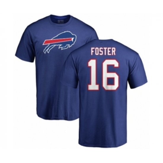 NFL Nike Buffalo Bills #16 Robert Foster Royal Blue Name & Number Logo T-Shirt - Ujersey