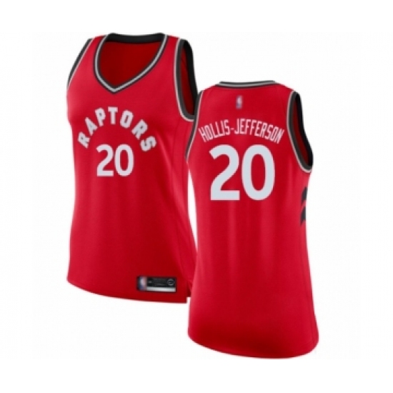 Women's Toronto Raptors #20 Rondae Hollis-Jefferson Swingman Red Basketball Jersey - Icon Edition - Ujersey