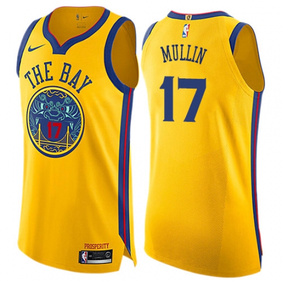 Women's Nike Golden State Warriors #17 Chris Mullin Swingman Gold NBA Jersey - City Edition - Ujersey