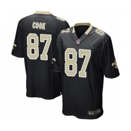 Men's New Orleans Saints #87 Jared Cook Game Black Team Color Football Jersey - Ujersey