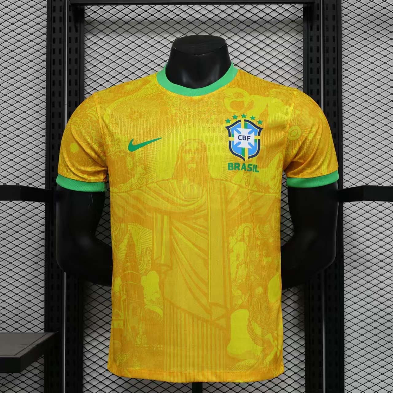 Brazil Soccer Jersey Jesus Christ the Redeemer Match Shirt 2024 - U-jersey