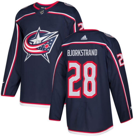 Youth Adidas Columbus Blue Jackets #28 Oliver Bjorkstrand Premier Navy Blue Home NHL Jersey - Ujersey