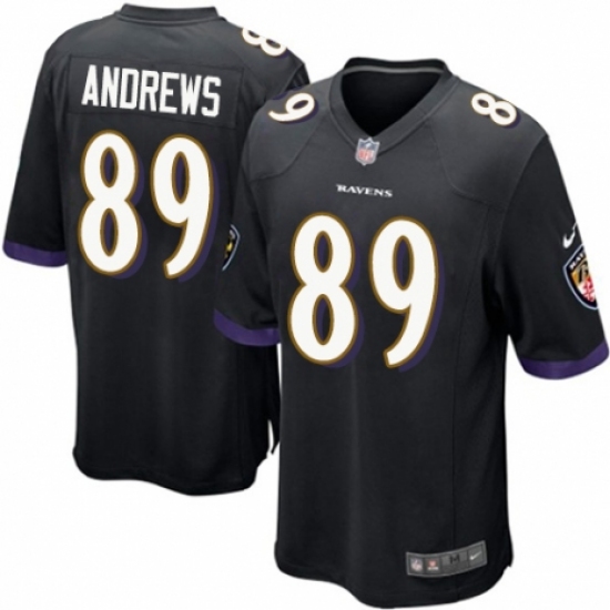 Men's Nike Baltimore Ravens #89 Mark Andrews Game Black Alternate NFL Jersey - Ujersey