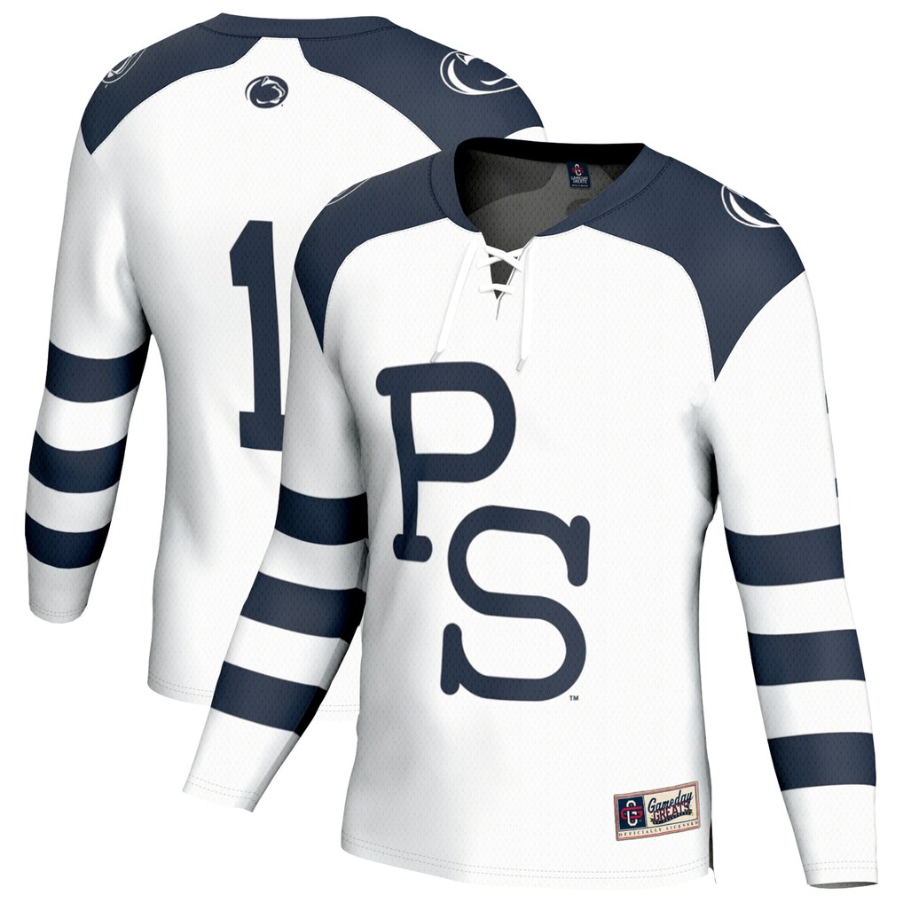 Youth GameDay Greats #1 White Penn State Nittany Lions Lightweight Hockey Fashion Jersey - ujerseystore