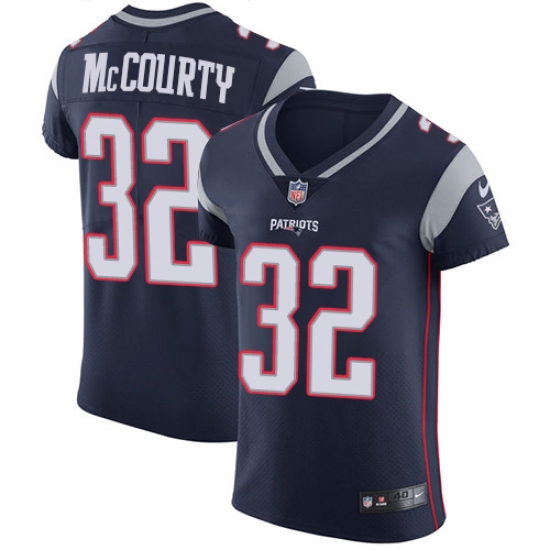 Men's Nike New England Patriots #32 Devin McCourty Navy Blue Team Color Vapor Untouchable Elite Player NFL Jersey - Ujersey