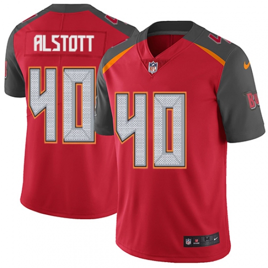Youth Nike Tampa Bay Buccaneers #40 Mike Alstott Red Team Color Vapor Untouchable Limited Player NFL Jersey - Ujersey