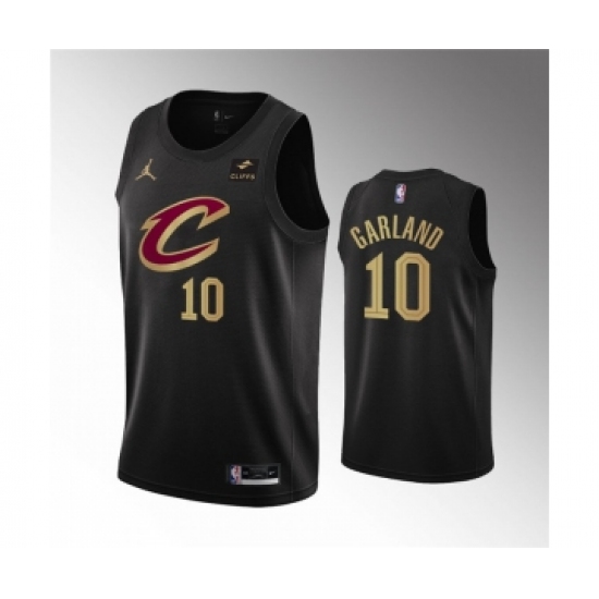 Men's Cleveland Cavaliers #10 Darius Garland Black Statement Edition Stitched Basketball Jersey - Ujersey