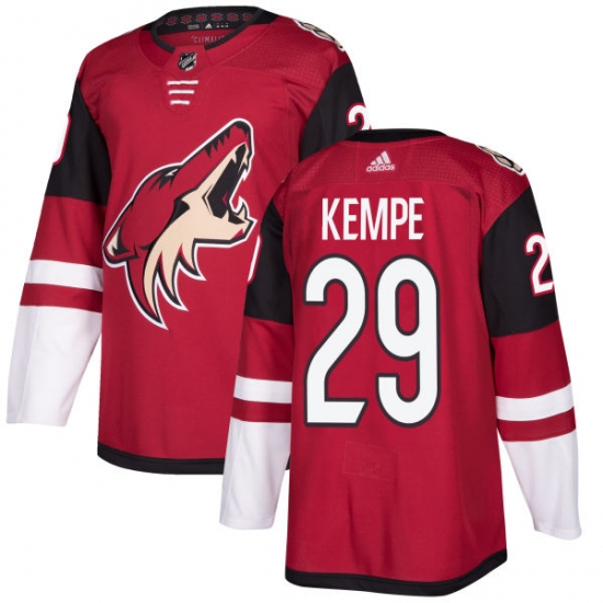 Men's Adidas Arizona Coyotes #29 Mario Kempe Premier Burgundy Red Home NHL Jersey - Ujersey
