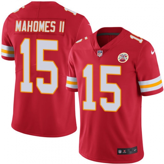 Men's Nike Kansas City Chiefs #15 Patrick Mahomes II Red Team Color Vapor Untouchable Limited Player NFL Jersey - Ujersey