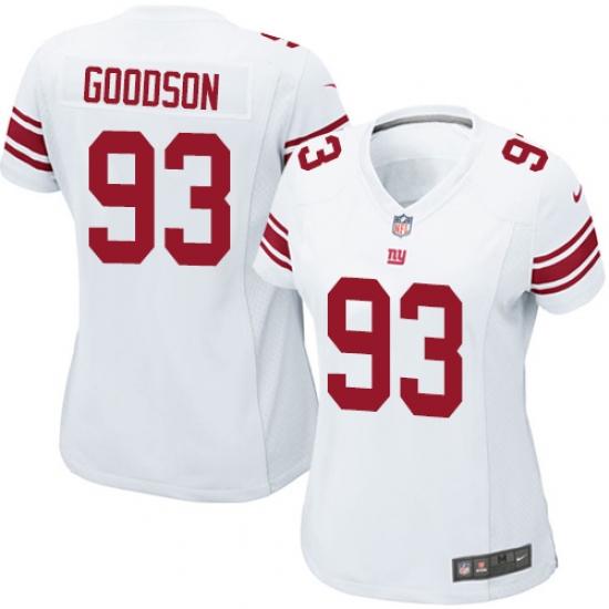 Women's Nike New York Giants #93 B.J. Goodson Game White NFL Jersey - Ujersey