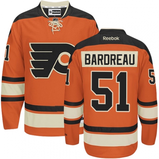 Men's Reebok Philadelphia Flyers #51 Cole Bardreau Premier Orange New Third NHL Jersey - Ujersey