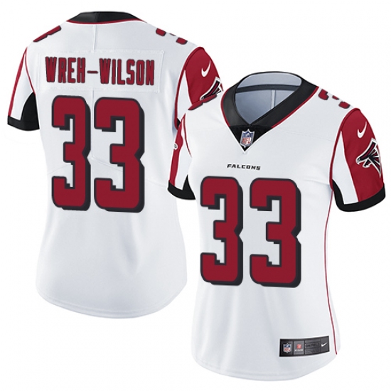 Women's Nike Atlanta Falcons #33 Blidi Wreh-Wilson White Vapor Untouchable Limited Player NFL Jersey - Ujersey